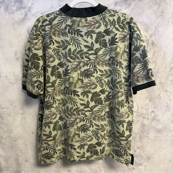 Vintage OP Sport Ocean Pacific Polo Shirt Mens Large Floral Hawaiian - Picture 2 of 14